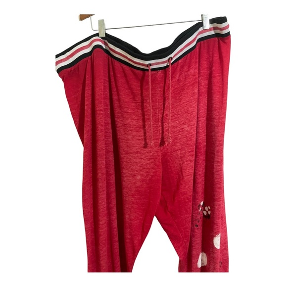 Disney Parks Mickey Mouse drawstring jogger pants size 3X plus size red - Picture 4 of 10